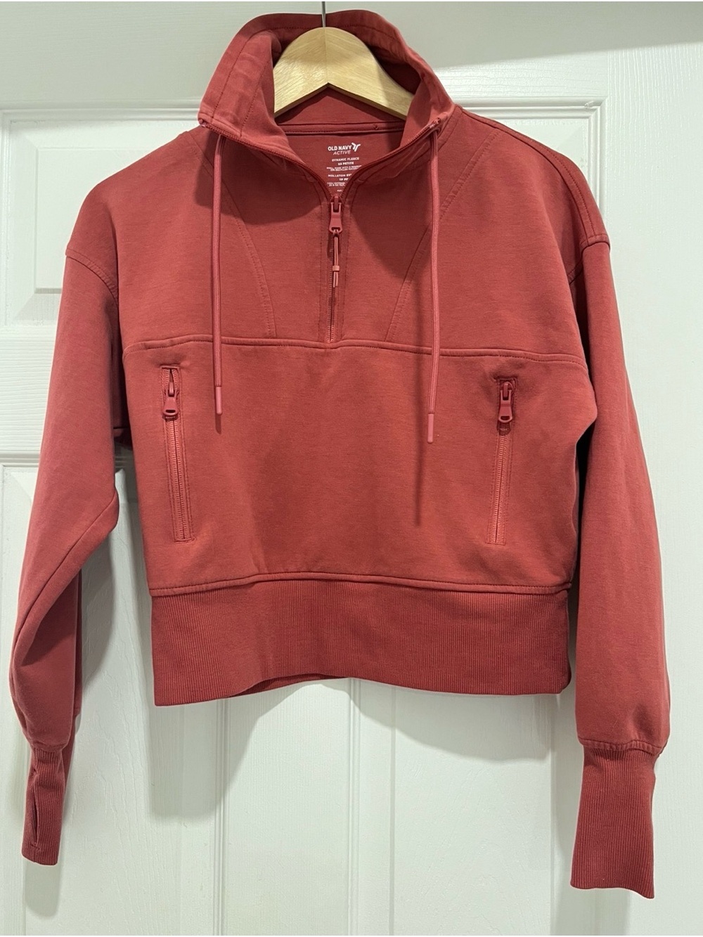 Old Navy Women's Red Half-Zip Pullover Sweater